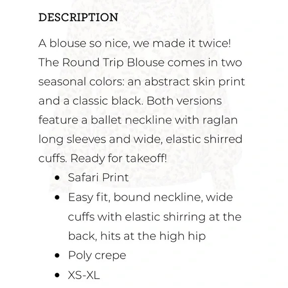 CAbi  Round Trip Cream and Brown Blouse with Peter Pan Collar - Picture 7 of 10